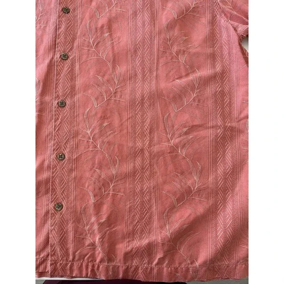 Tommy Bahama Hawaiian 100% Silk Button Up Short Sleeve Floral Beach Resort 2XL - Picture 3 of 7